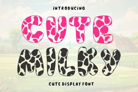 Cute Milky: The Playful Font for Charming Designs