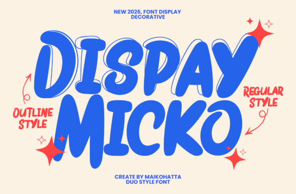 Dispay Micko: A Bold Font for Playful Design