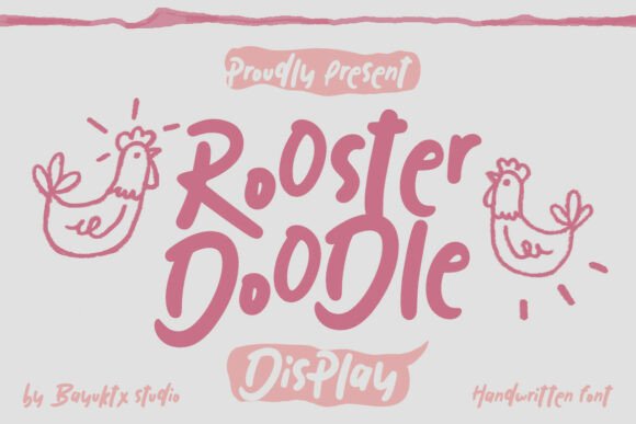 Rooster Doodle: A Playful Handwritten Display Font for Modern Design